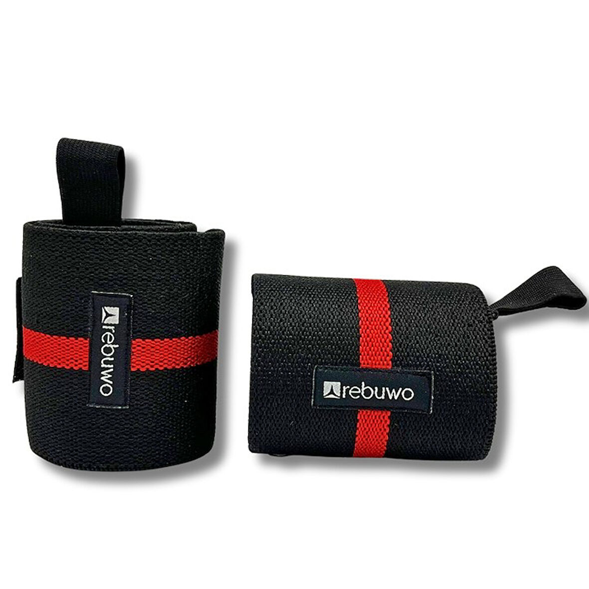Rebuwo Güç Bilekliği Kırmızı (Orta Sert),Halter ve Vücut Geliştirme için Bilek Desteği 2 Adet