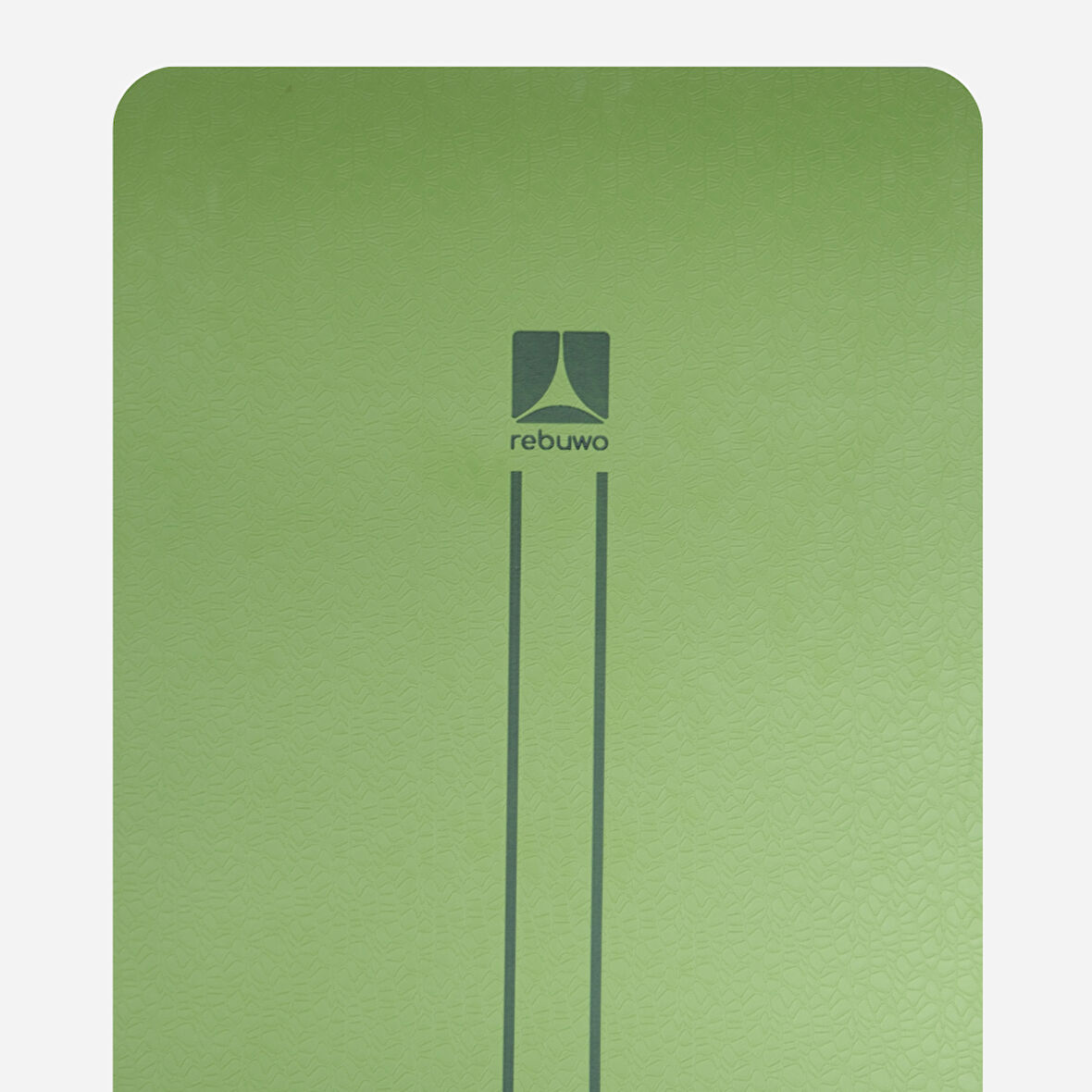 Rebuwo Çift Çizgi Tasarımlı Armonia Collection Yoga Pilates Matı 6mm Kaymaz Hafif Taşınabilir - Koyu Yeşil