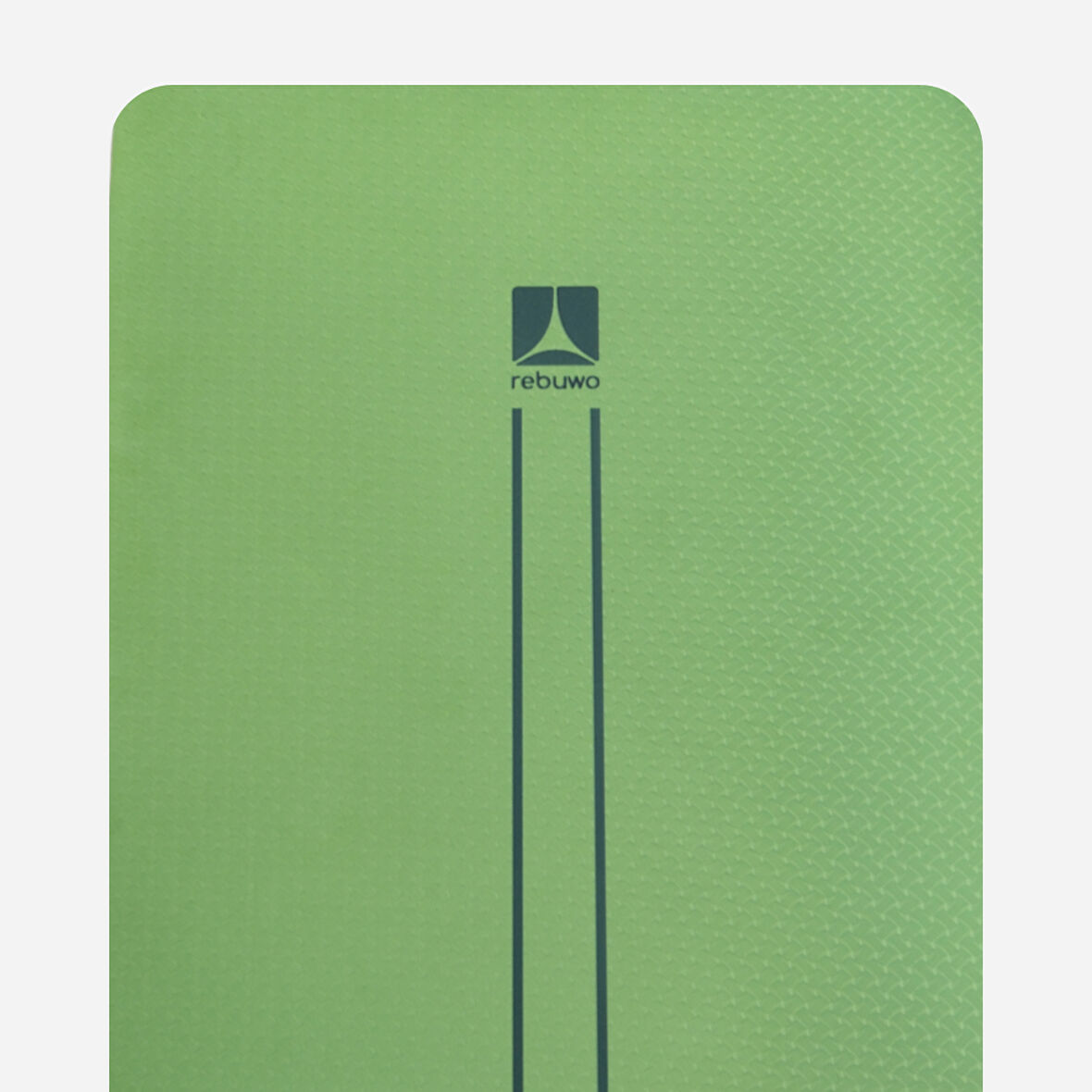 Rebuwo Çift Çizgi Tasarımlı Armonia Collection Yoga Pilates Matı 8 mm Kaymaz Hafif Taşınabilir - Koyu Yeşil