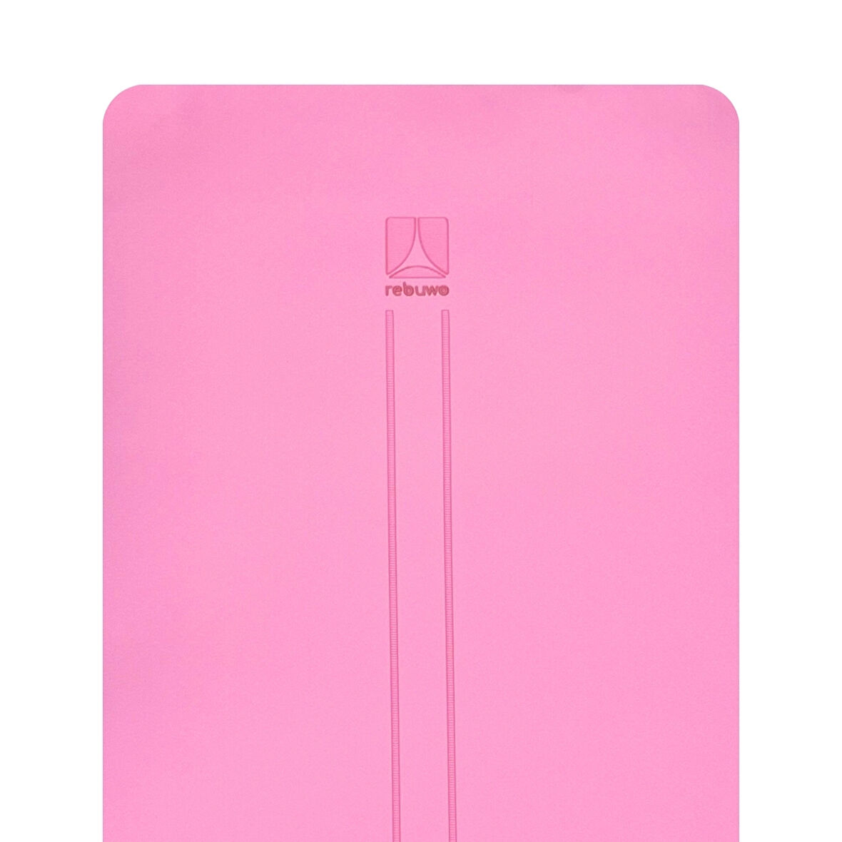 Rebuwo Çift Çizgili 8mm Kalın TPE Yoga ve Pilates Matı | Kaymaz, Konforlu, Ekstra Kalın Spor Matı Açık Pembe