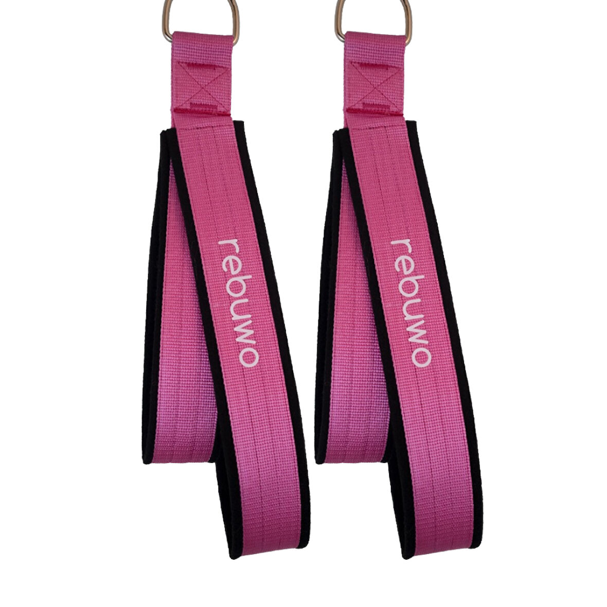 Rebuwo Pilates Elcik Reformer Yoga Pilates Tutma Aparatı (Pembe)– Kadife Kumaş & Metal D Tokalı (1 Çift)