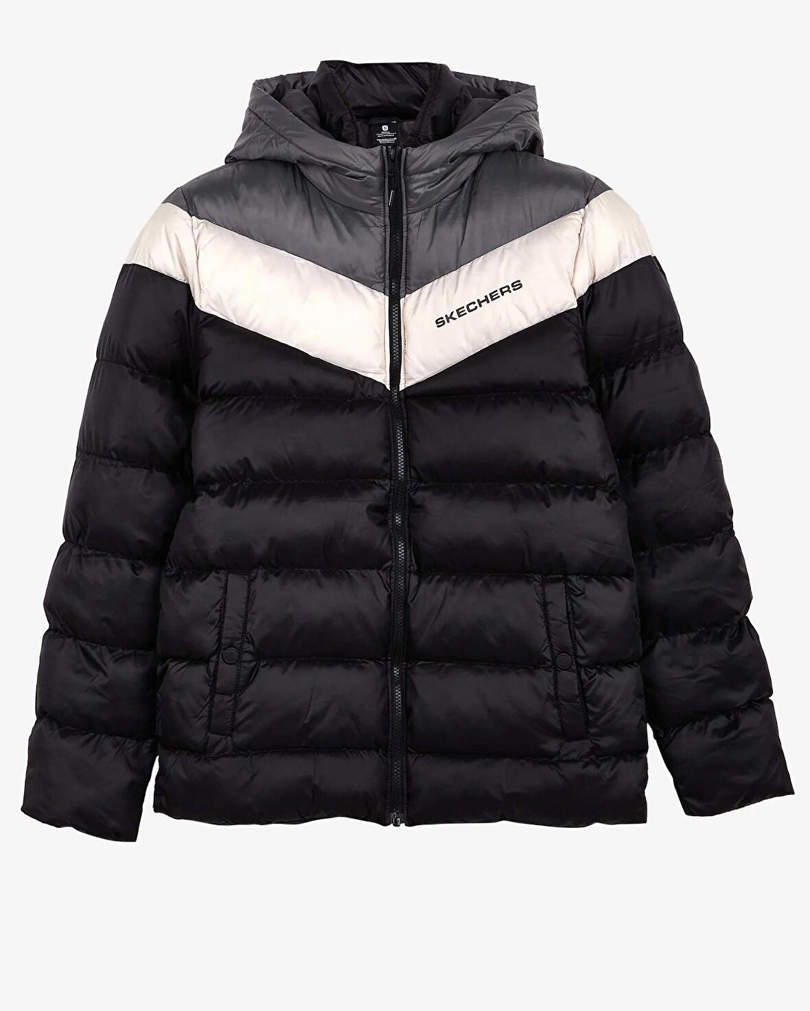 Skechers M Outerwear Colorblock Padded Jacket SİYAH Erkek Mont