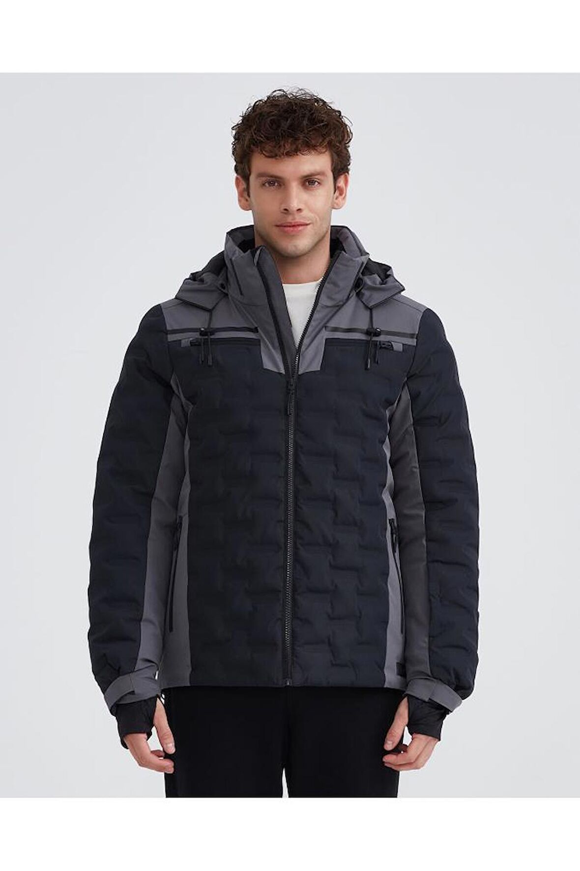 Skechers Erkek Mont Siyah M Outerwear Padded Jacket Erkek Gri Mont S232407-003