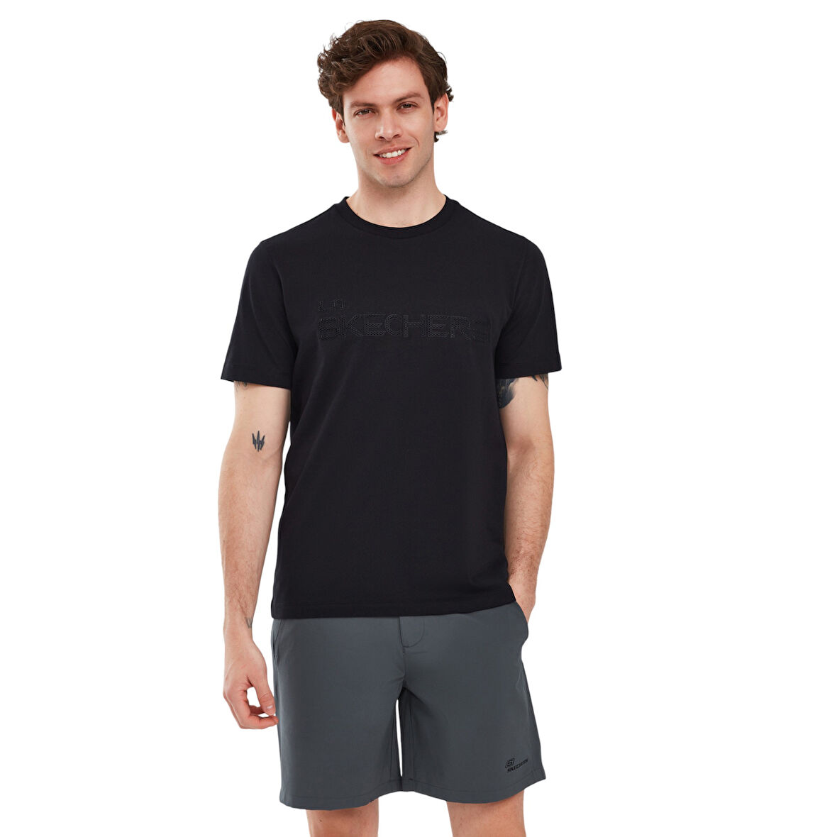 Graphic T-shirt M Short Sleeve Erkek Siyah Tshirt S241065-001