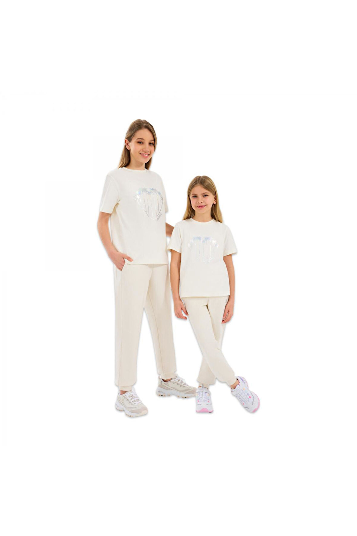 Skechers Sk232075 G Lw Fleece Jogger Sweatpant Beyaz Kız Çocuk Eşofman Altı