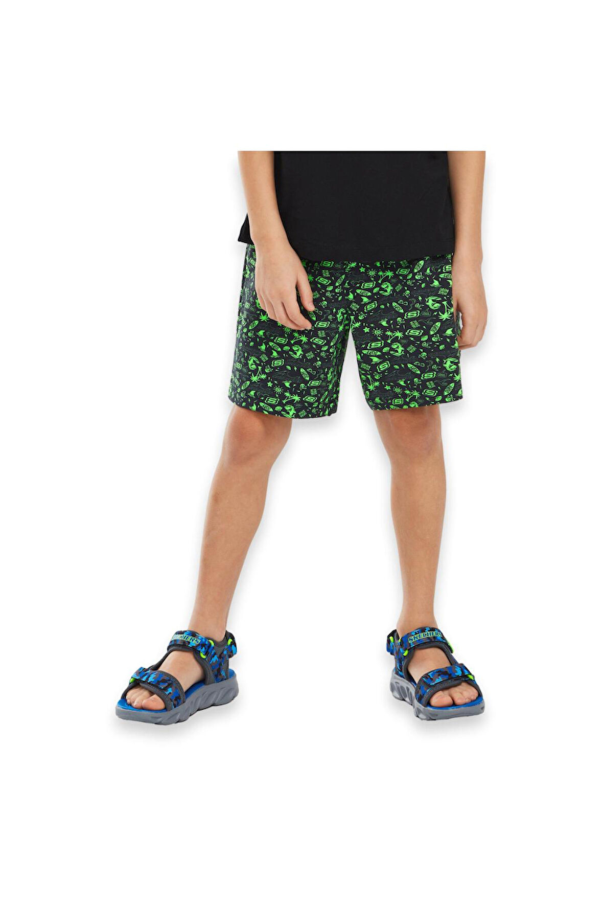 Skechers Sk241118 Lightweight Twoyarn Siyah Erkek Çocuk Şort