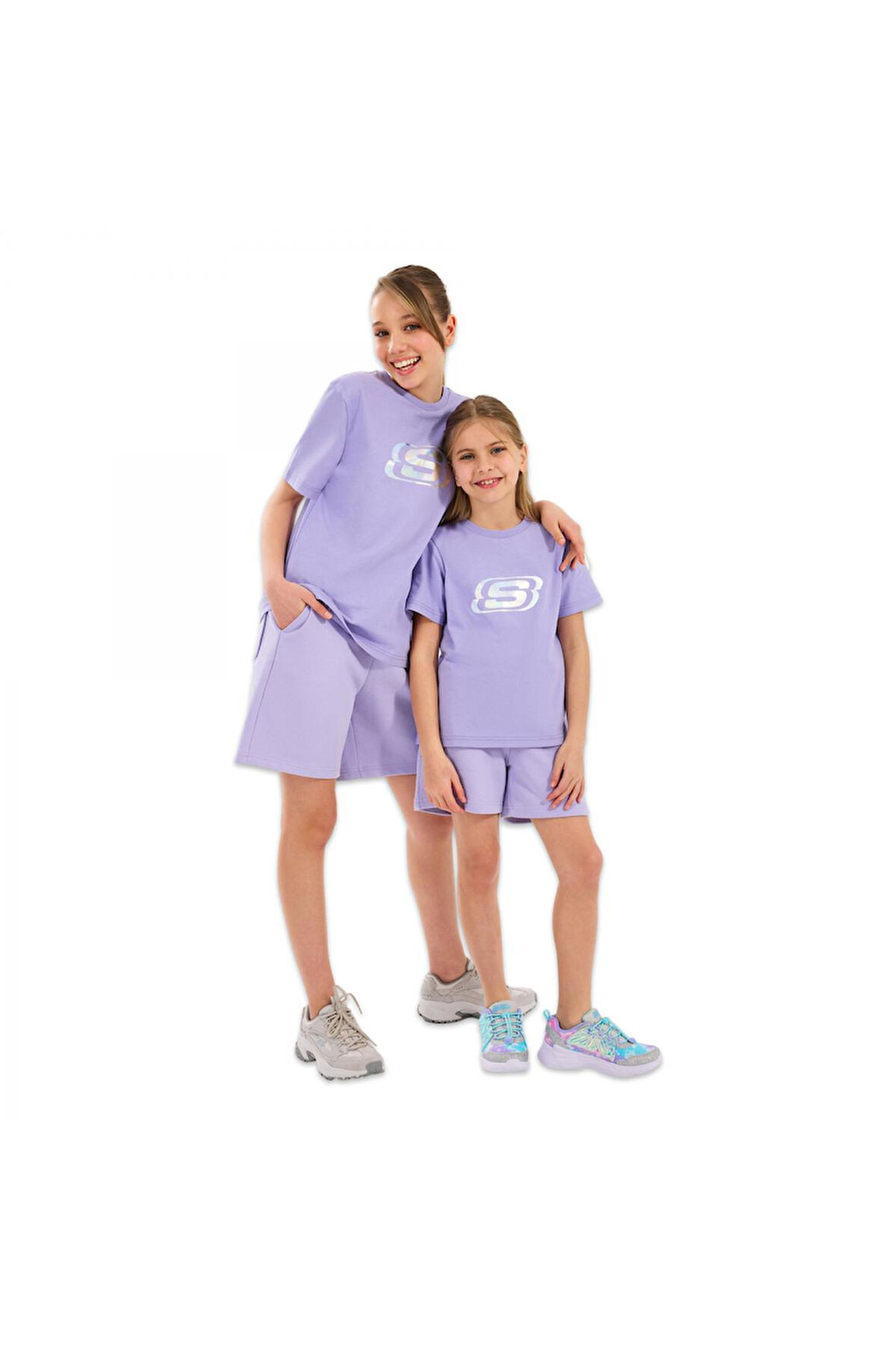 Skechers Sk232139 Essential G Sleeve Lila Kız Çocuk T-Shirt