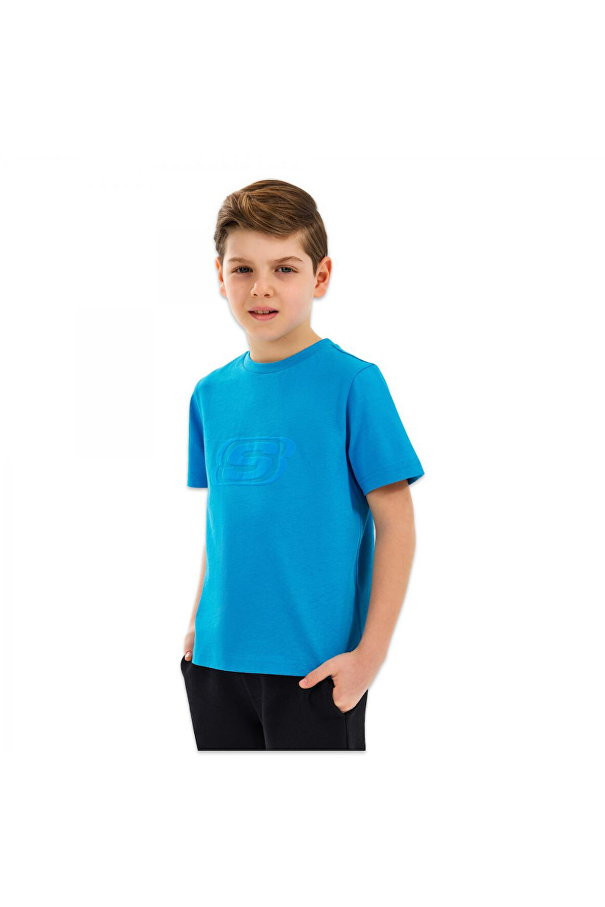 Skechers Sk232080 B Essentials Mavi Çocuk T-Shirt