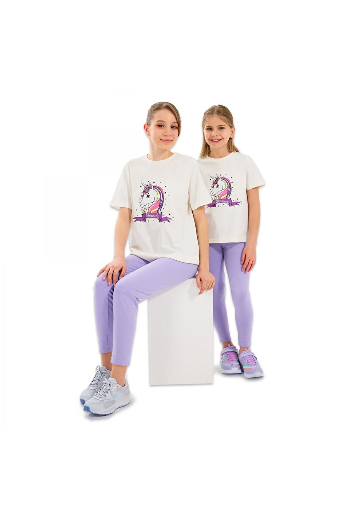 Skechers Sk2510022 G Graphic Tee Beyaz Kız Çocuk T-Shirt