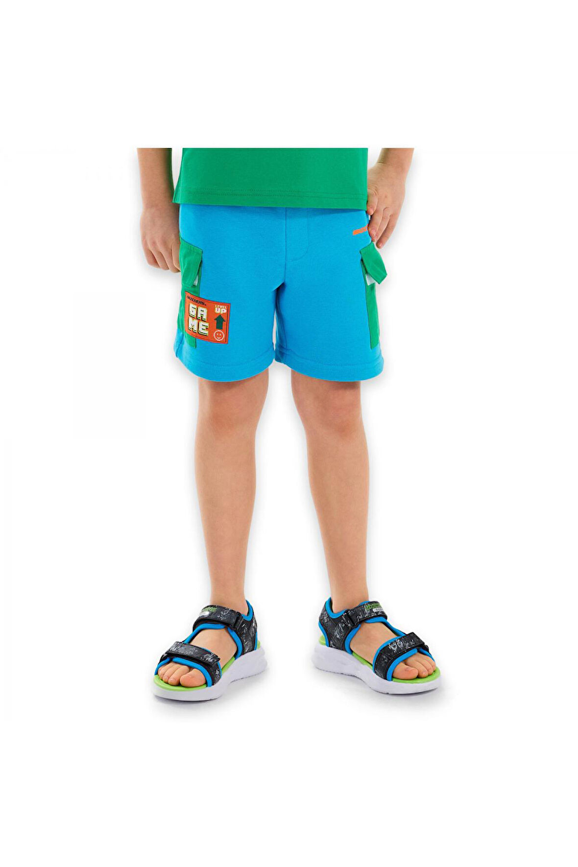 Skechers Sk2510046 B Lw Fleece Mavi Erkek Çocuk Şort