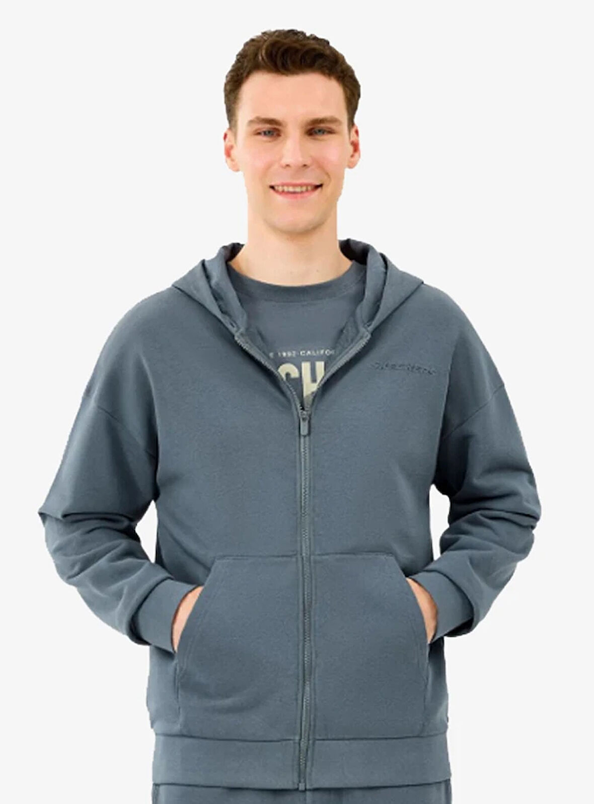 Skechers M Essential Full Zip Hoodie Erkek Sweatshirt S2610014-3817