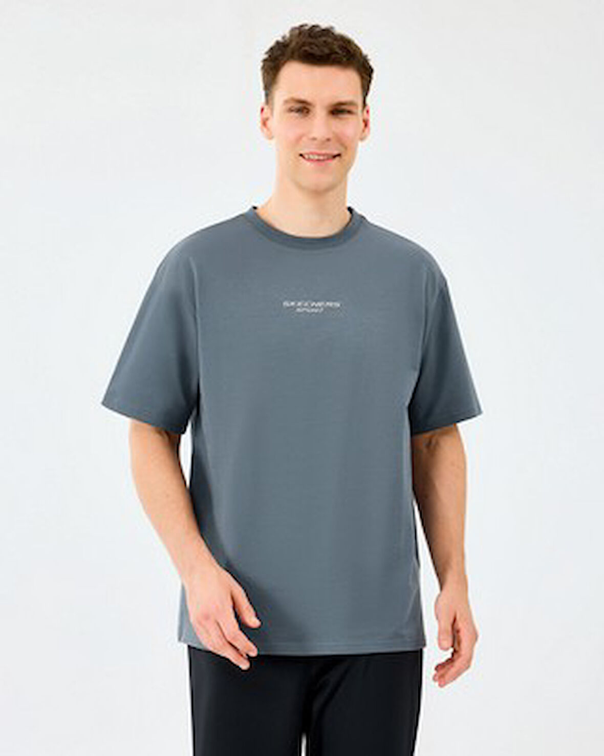 Skechers S231094-3998 M Graphic Tee Reflect Logo Oversize Erkek Tişört