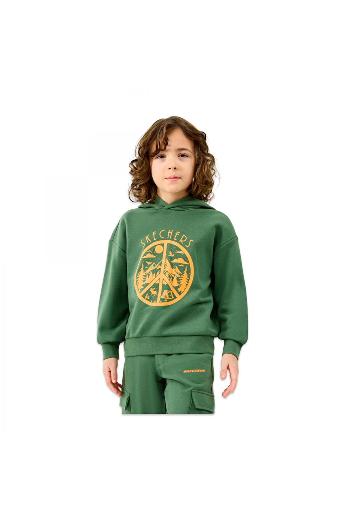 Skechers Sk2520089 B Lw Fleece Sweat Yeşil Erkek Çocuk Sweatshirt