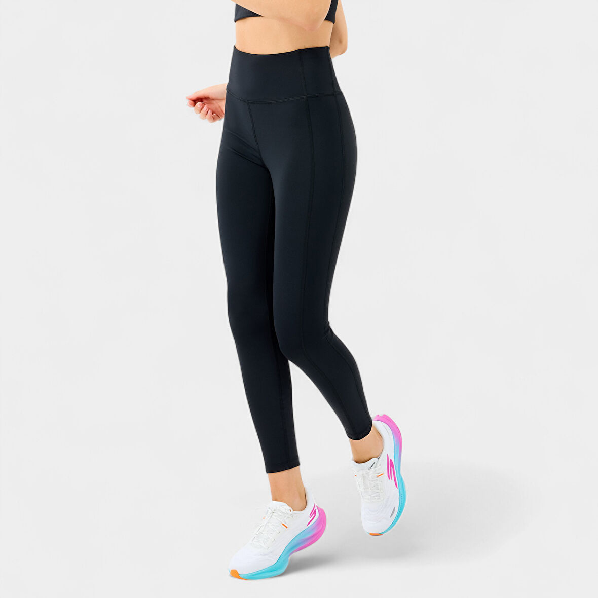 Skechers W Bartack Stitch Detail Legging Kadın Siyah Tayt