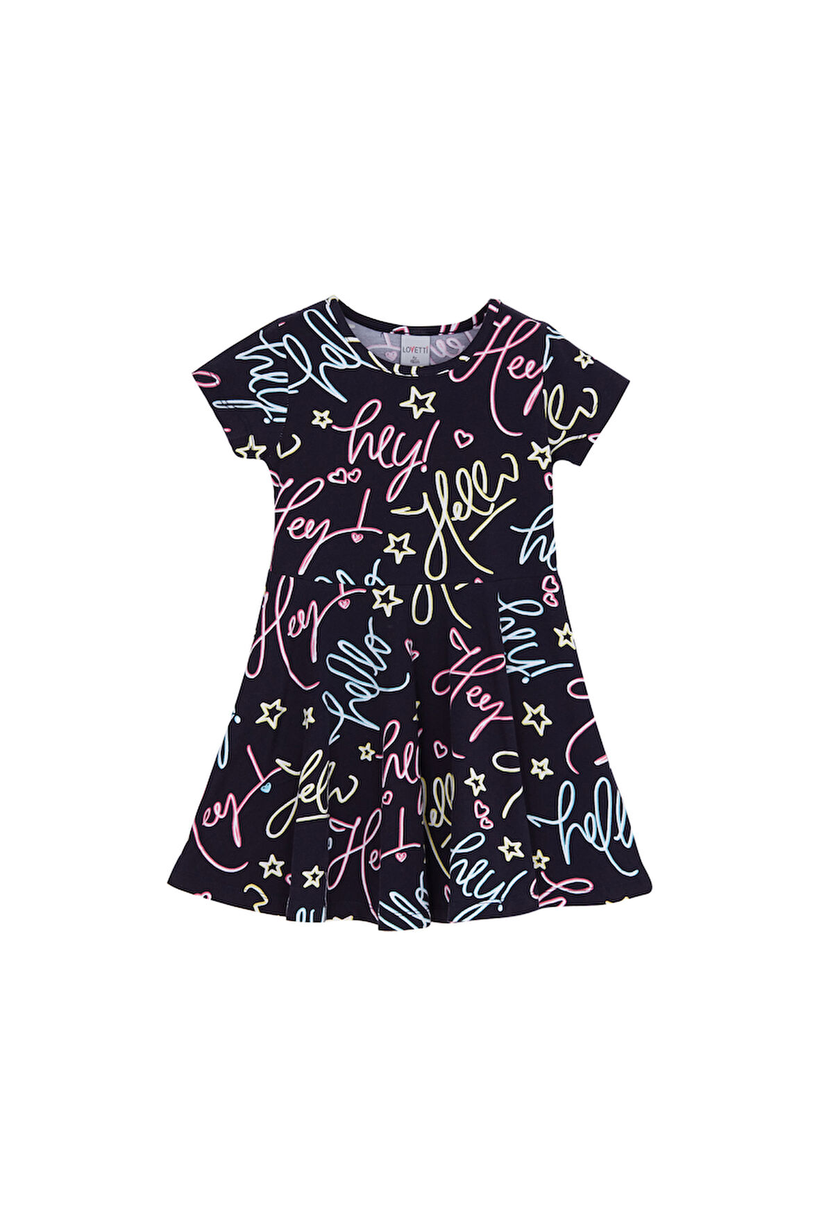 Hey Dude Kız Çocuk Desenli Kısa Kollu Elbise