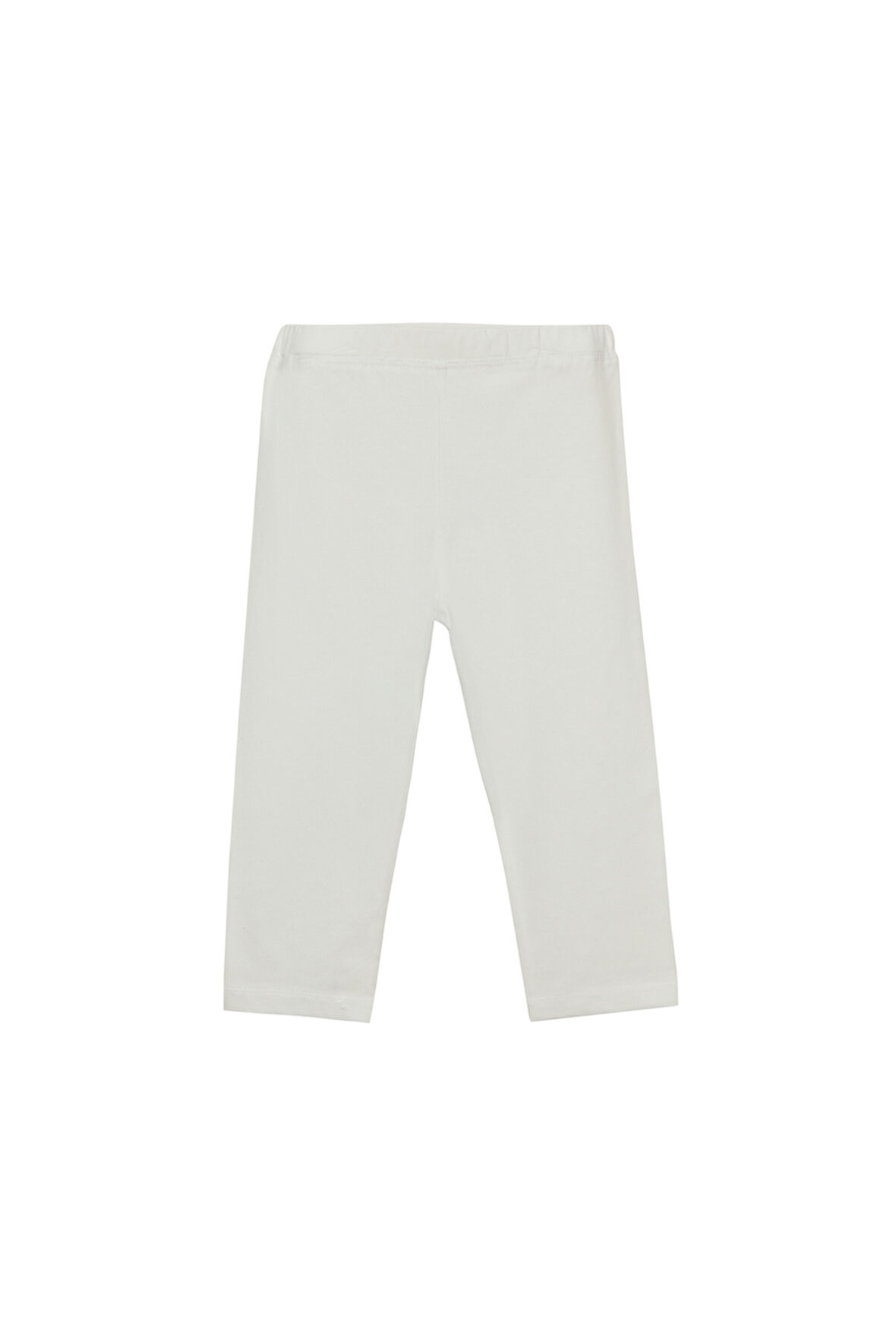 Ekru Basic Kız Çocuk Diz Altı Tayt Kapri