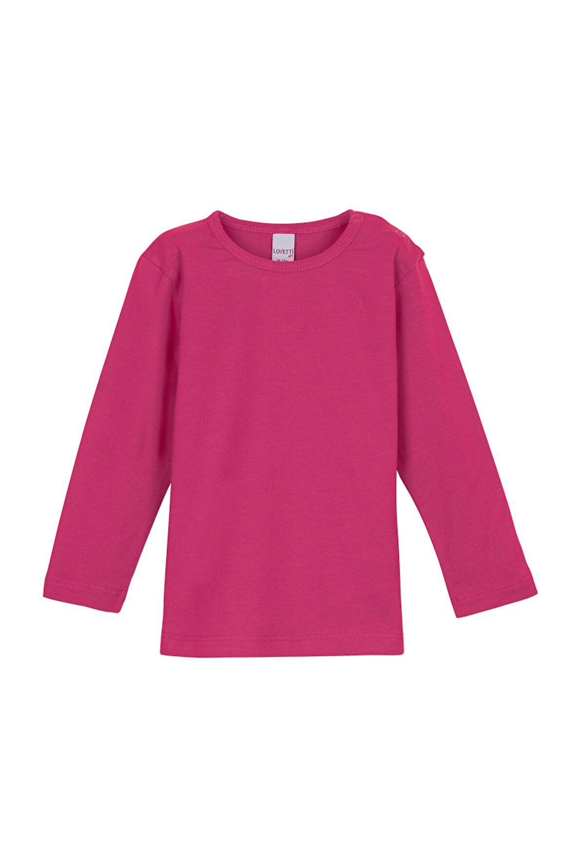 Fuşya Basic  Çıtçıtlı Uzun Kollu Bebek Tişört