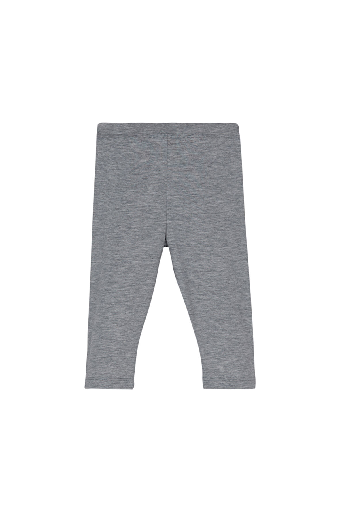 Gri Basic Kız Çocuk Diz Altı Tayt Kapri