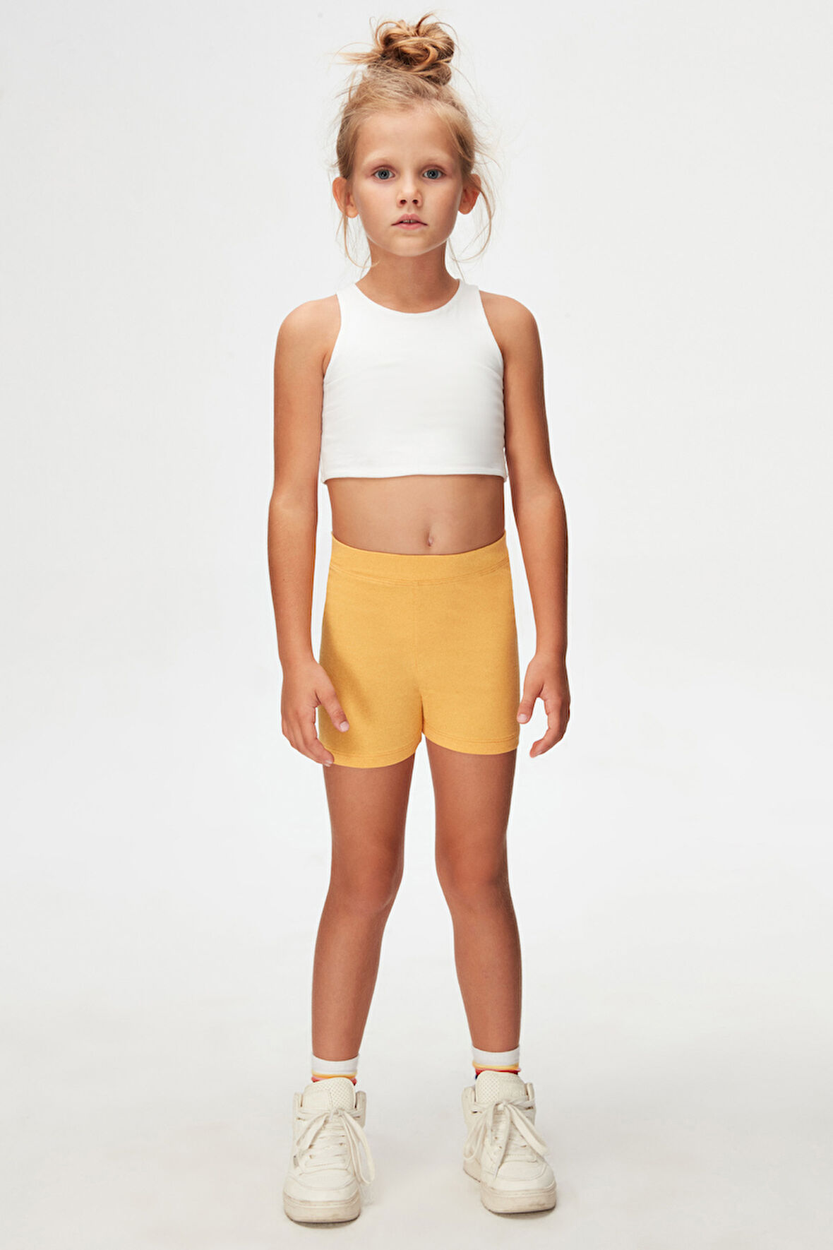 Kavun Sarı Basic Kız Çocuk Dans Şort