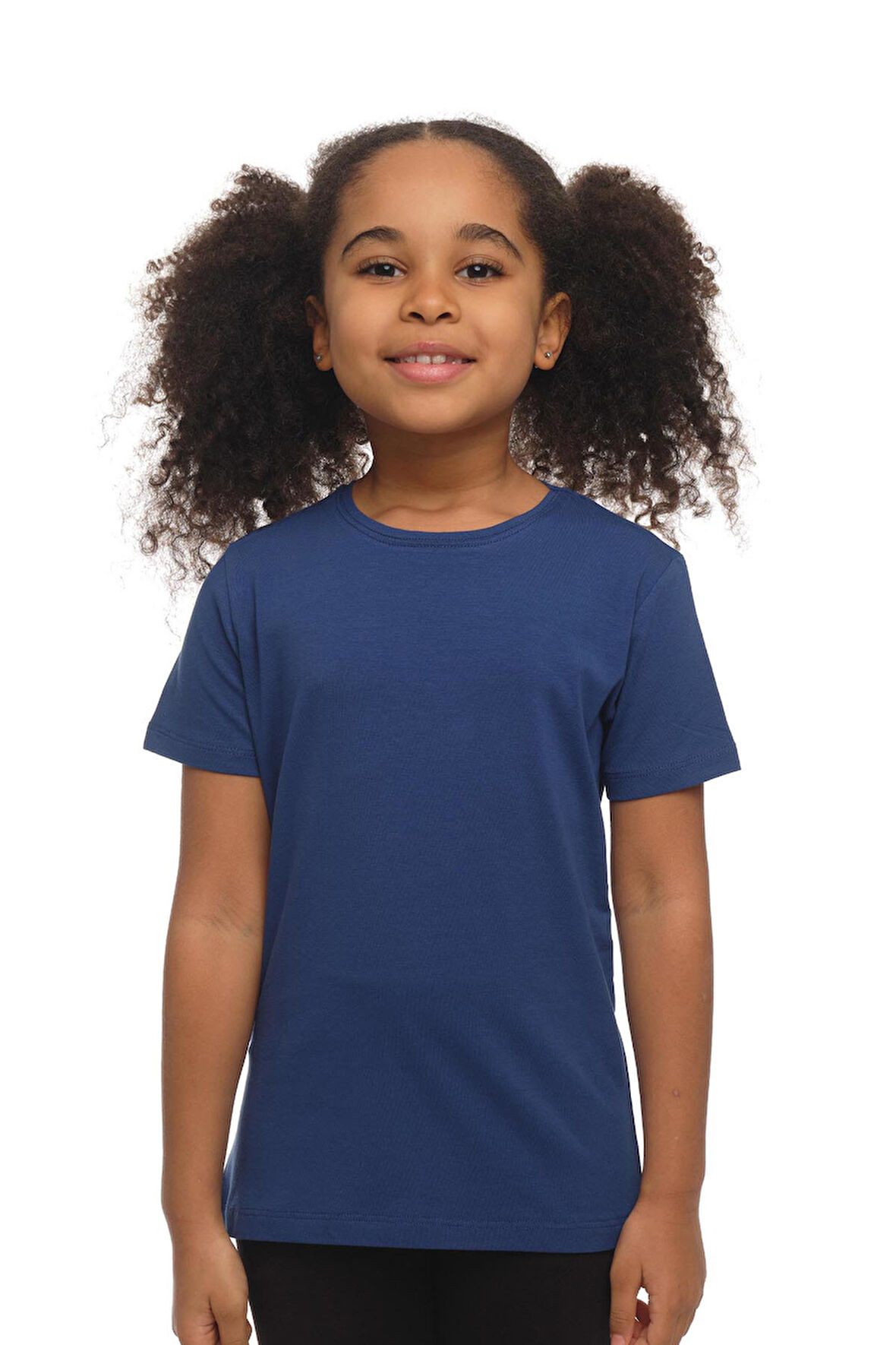 İndigo Basic Unisex Çocuk Sıfır Yaka Kısa Kollu Tişört