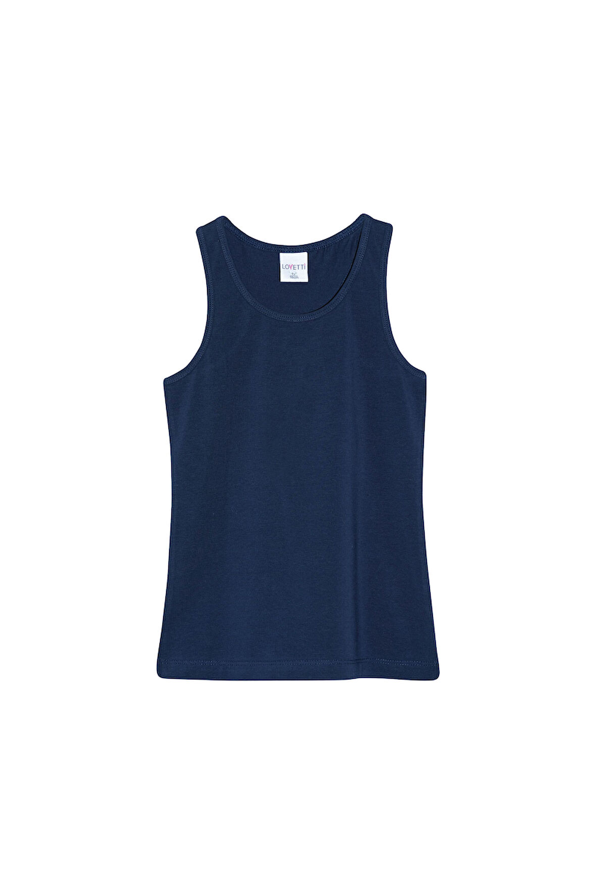 Açık Lacivert Basic Kız Çocuk Arka Büzgülü Yüzücü Atlet