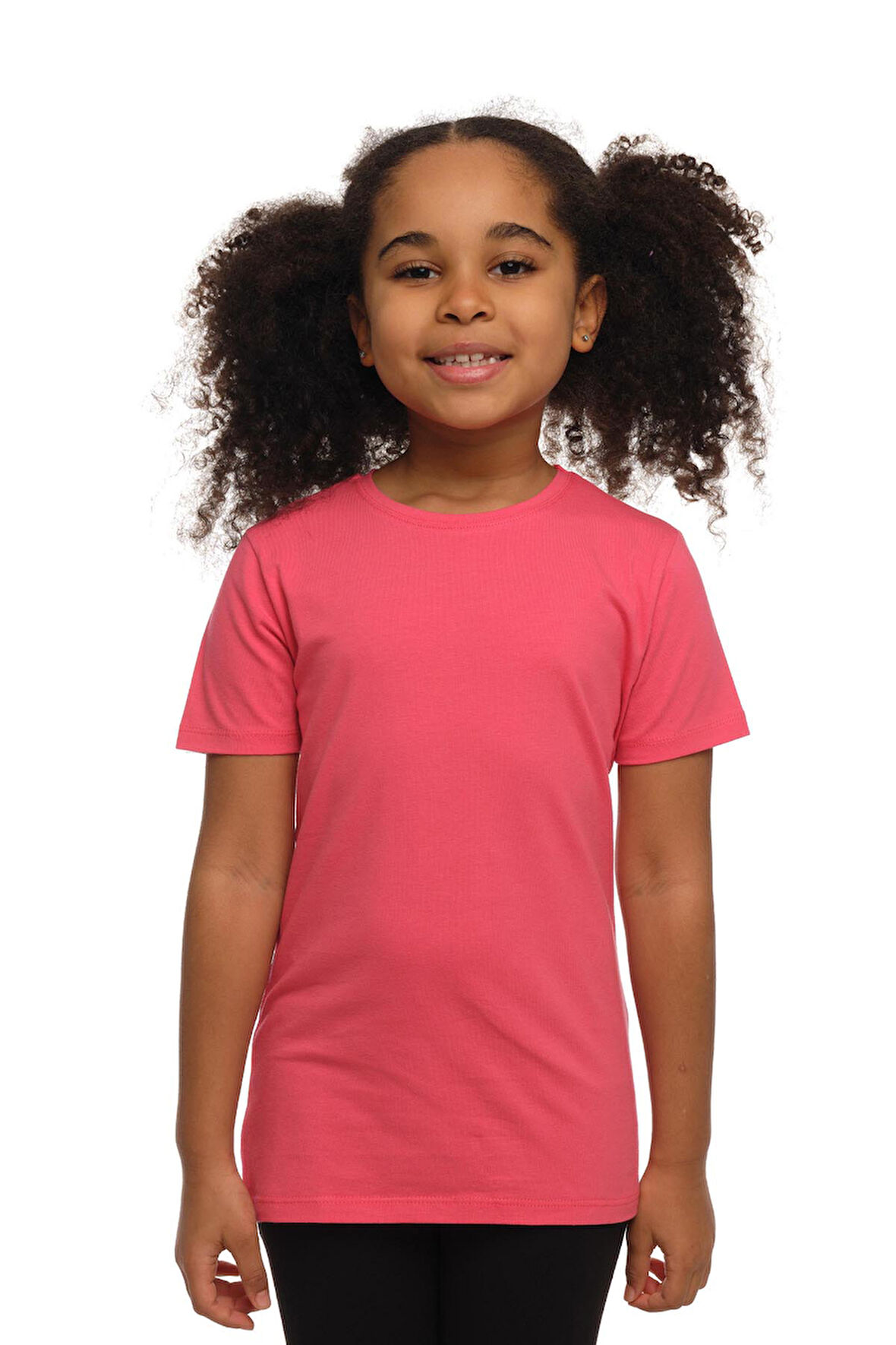 Nar Çiçeği Basic Unisex Çocuk Sıfır Yaka Kısa Kollu Tişört