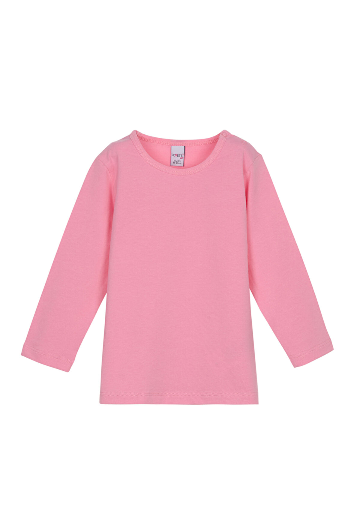Pembe Basic  Çıtçıtlı Uzun Kollu Bebek Tişört