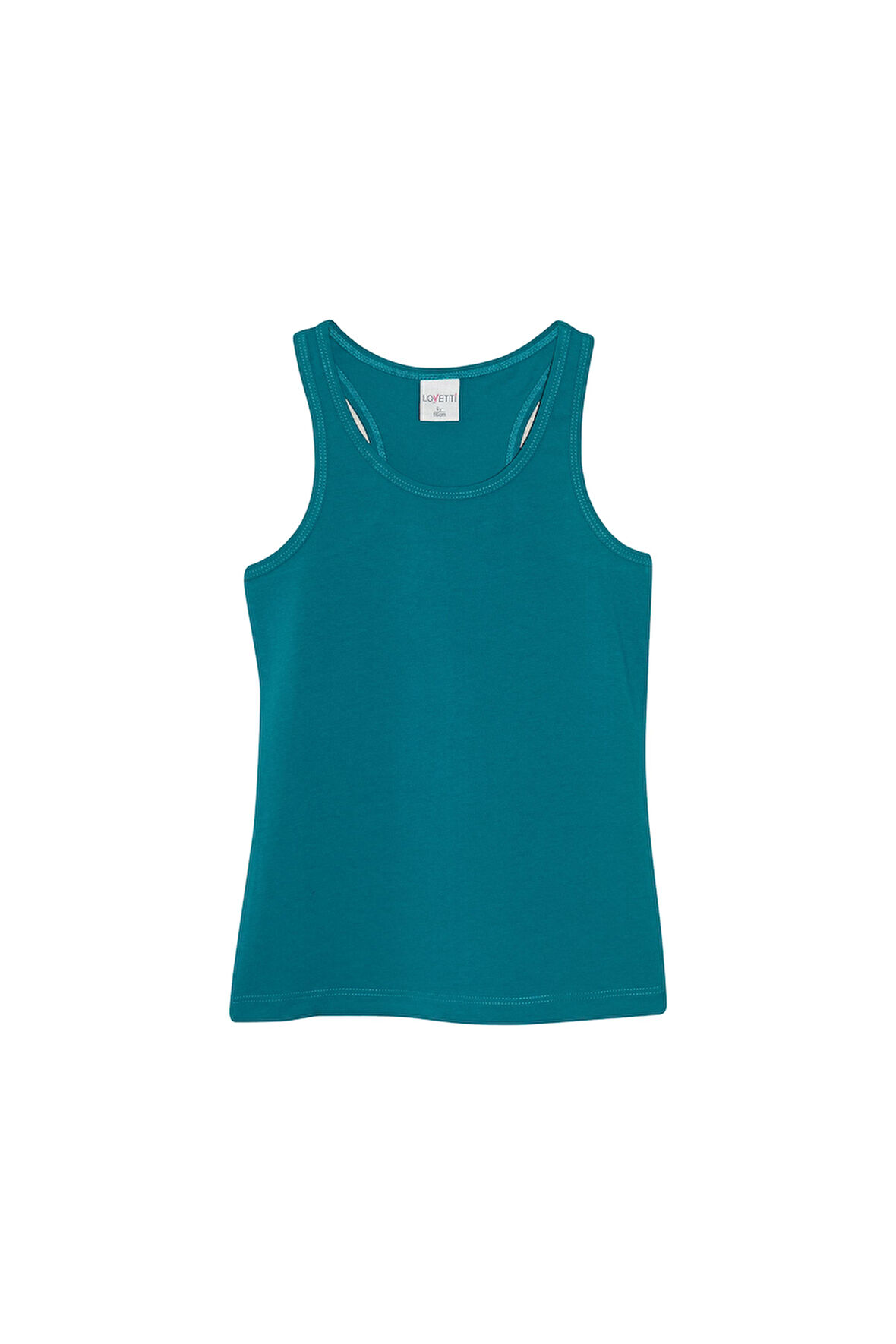 Koyu Petrol Basic Kız Çocuk Arka Büzgülü Yüzücü Atlet