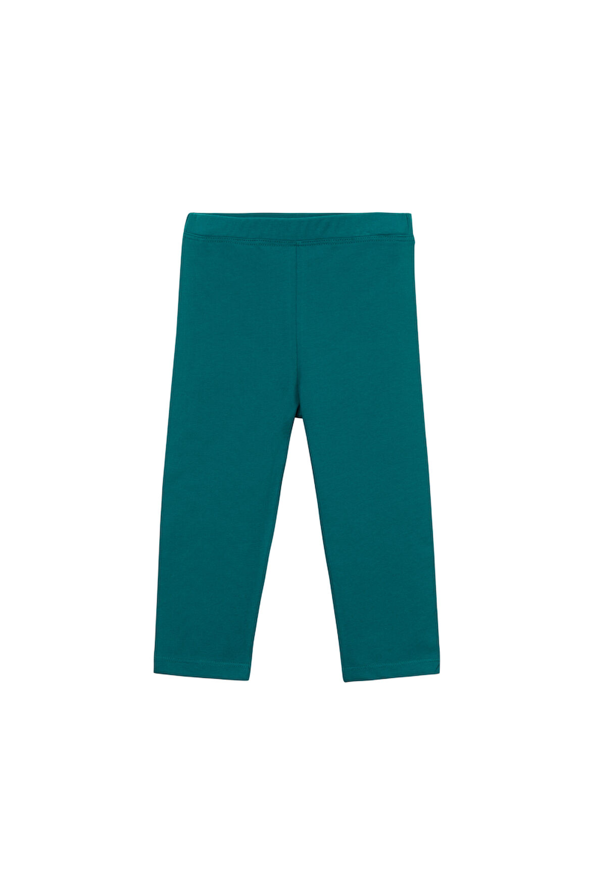 Koyu Petrol Basic Kız Çocuk Diz Altı Tayt Kapri