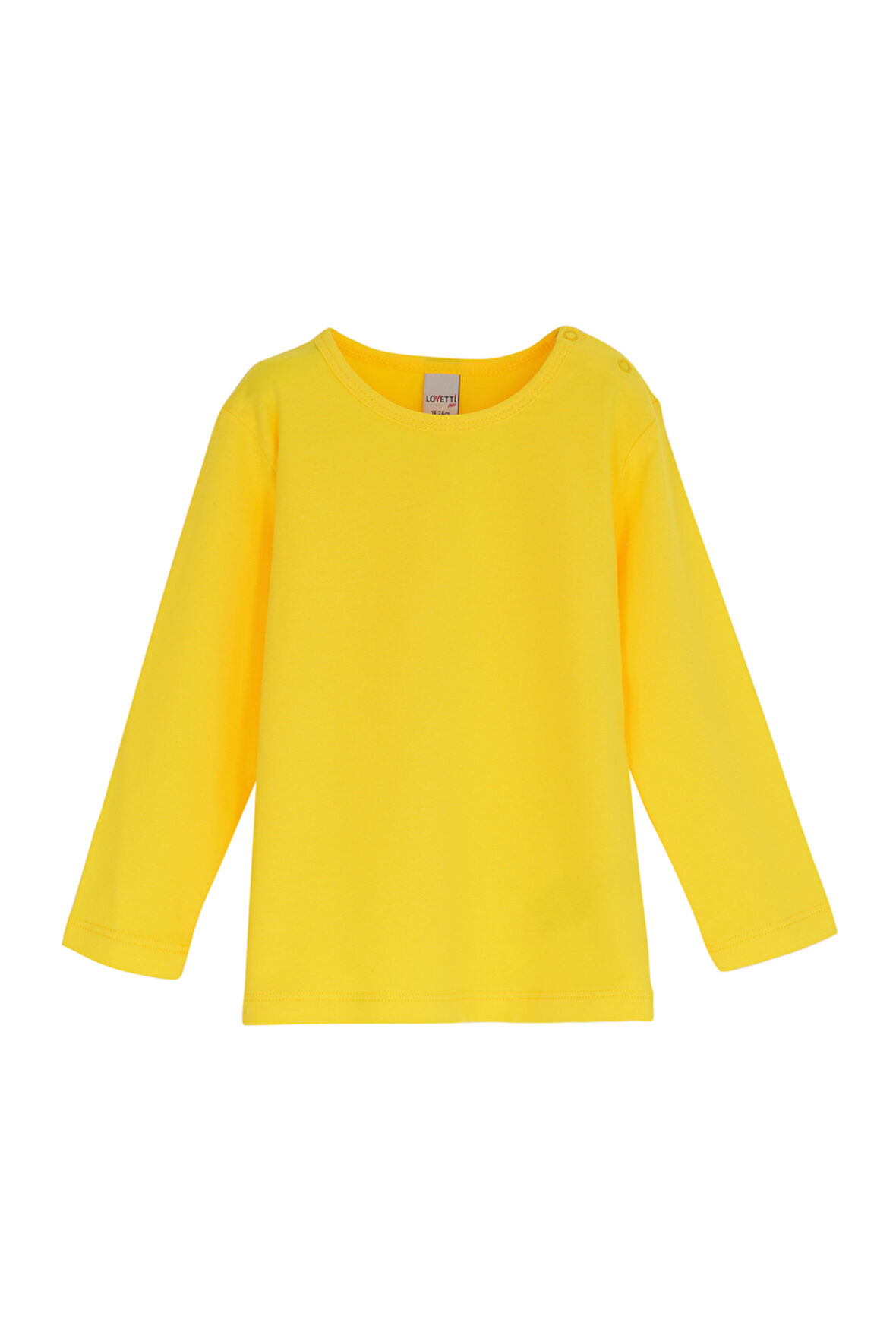 Sarı Basic  Çıtçıtlı Uzun Kollu Bebek Tişört