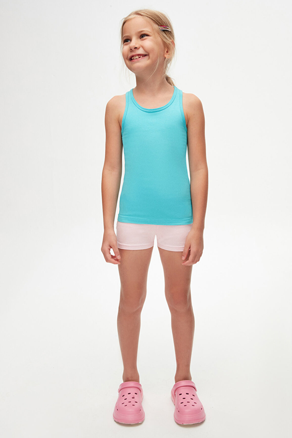 Açık Turkuaz Basic Kız Çocuk Yüzücü Atlet