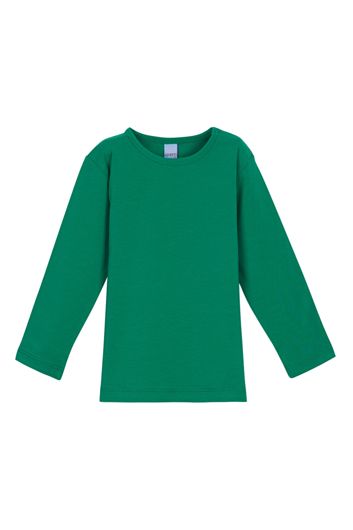 Yeşil Basic  Çıtçıtlı Uzun Kollu Bebek Tişört