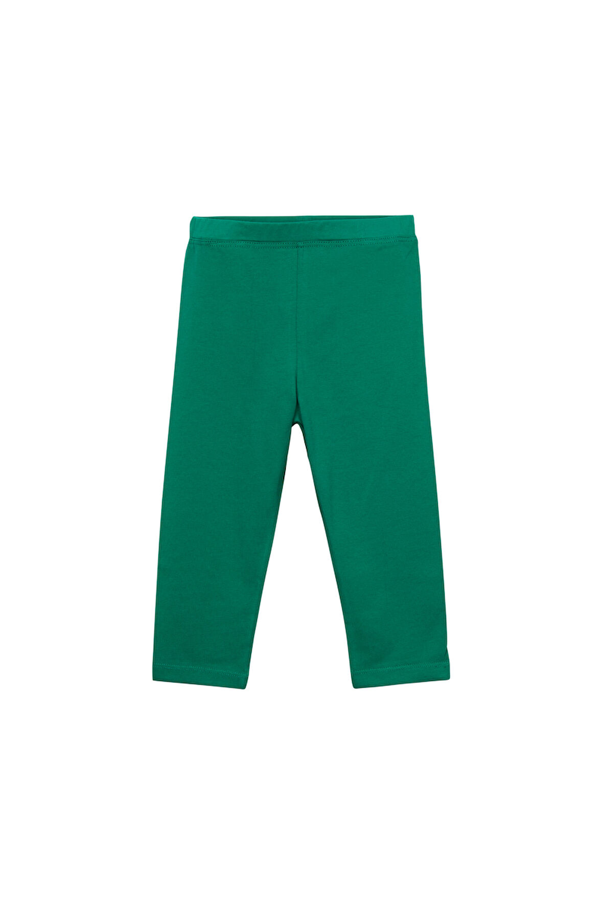 Yeşil Basic Kız Çocuk Diz Altı Tayt Kapri