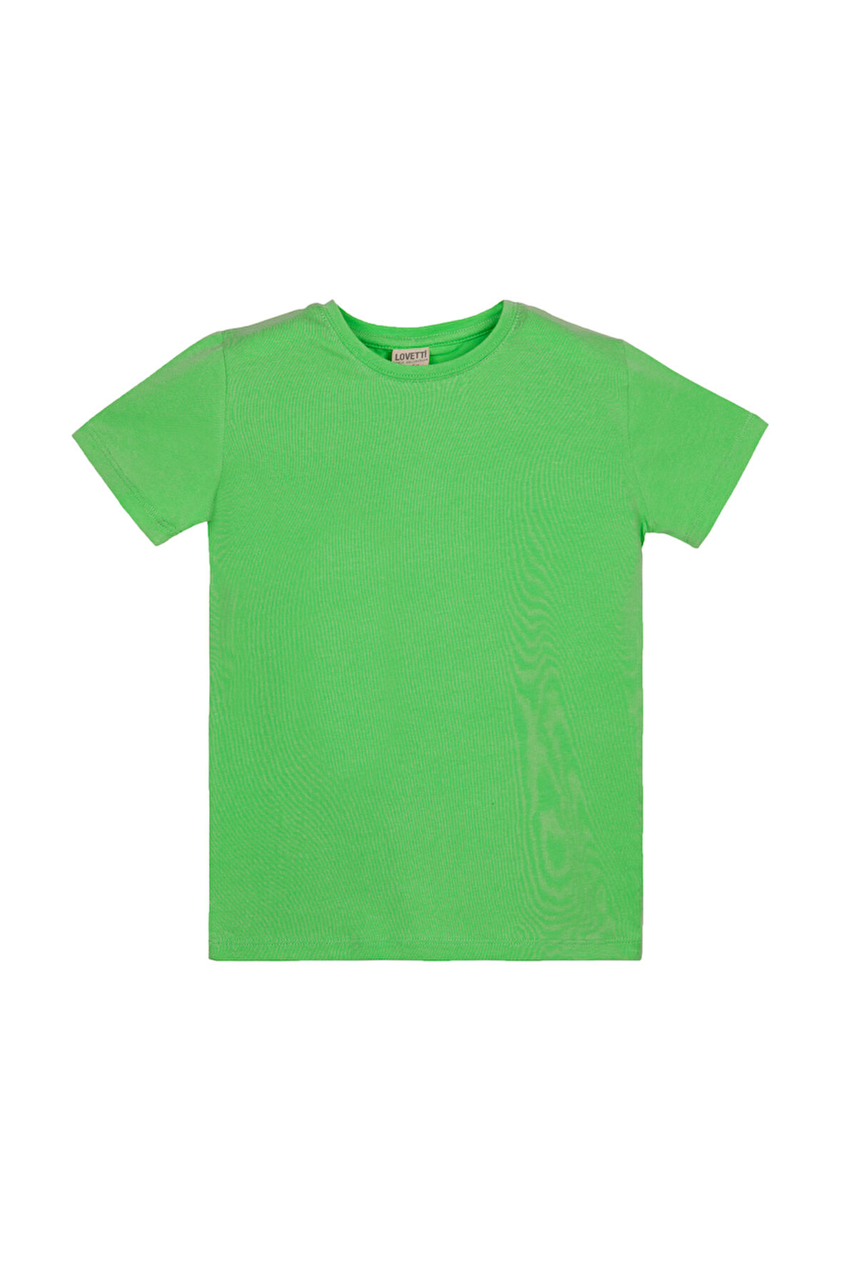 Fıstık Yeşil Basic Unisex Çocuk Sıfır Yaka Kısa Kollu Tişört