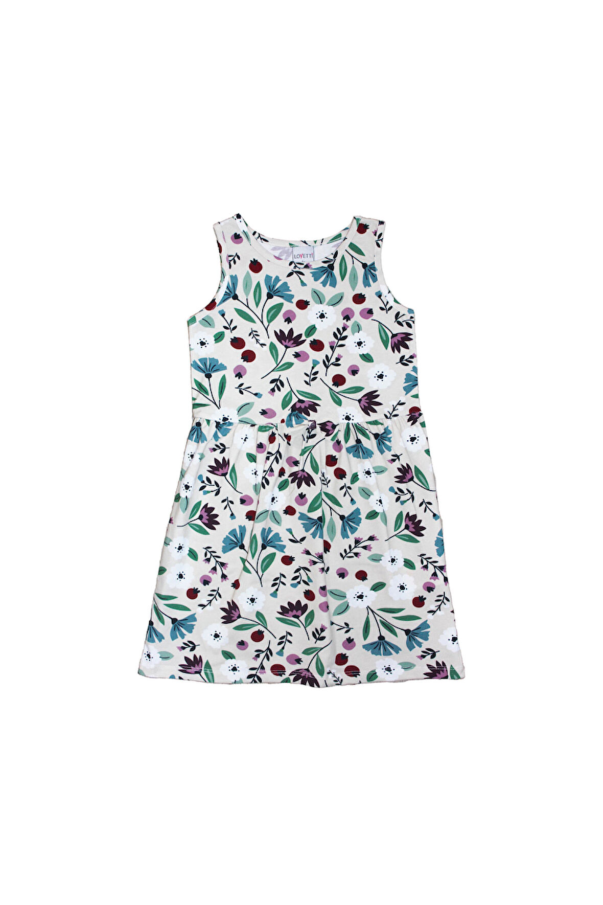 Fairy Garden Kız Çocuk Desenli Kolsuz Elbise