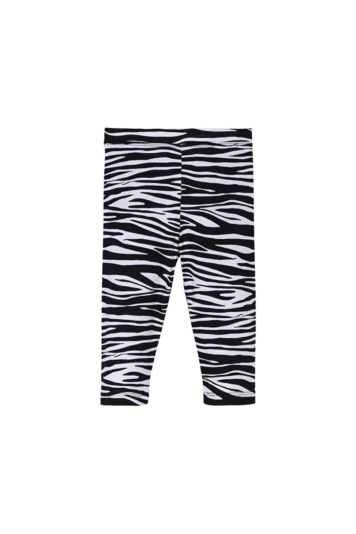 Zebra Kız Çocuk Desenli Diz Altı Tayt Kapri