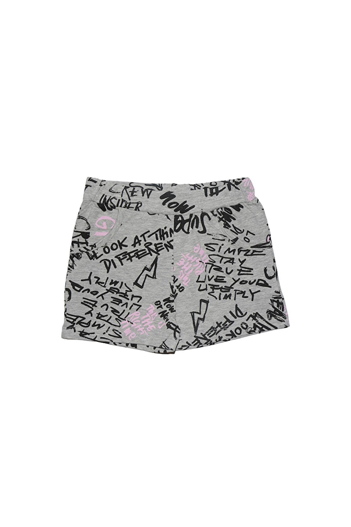 Graffiti World Kız Çocuk Desenli Cepli Şort