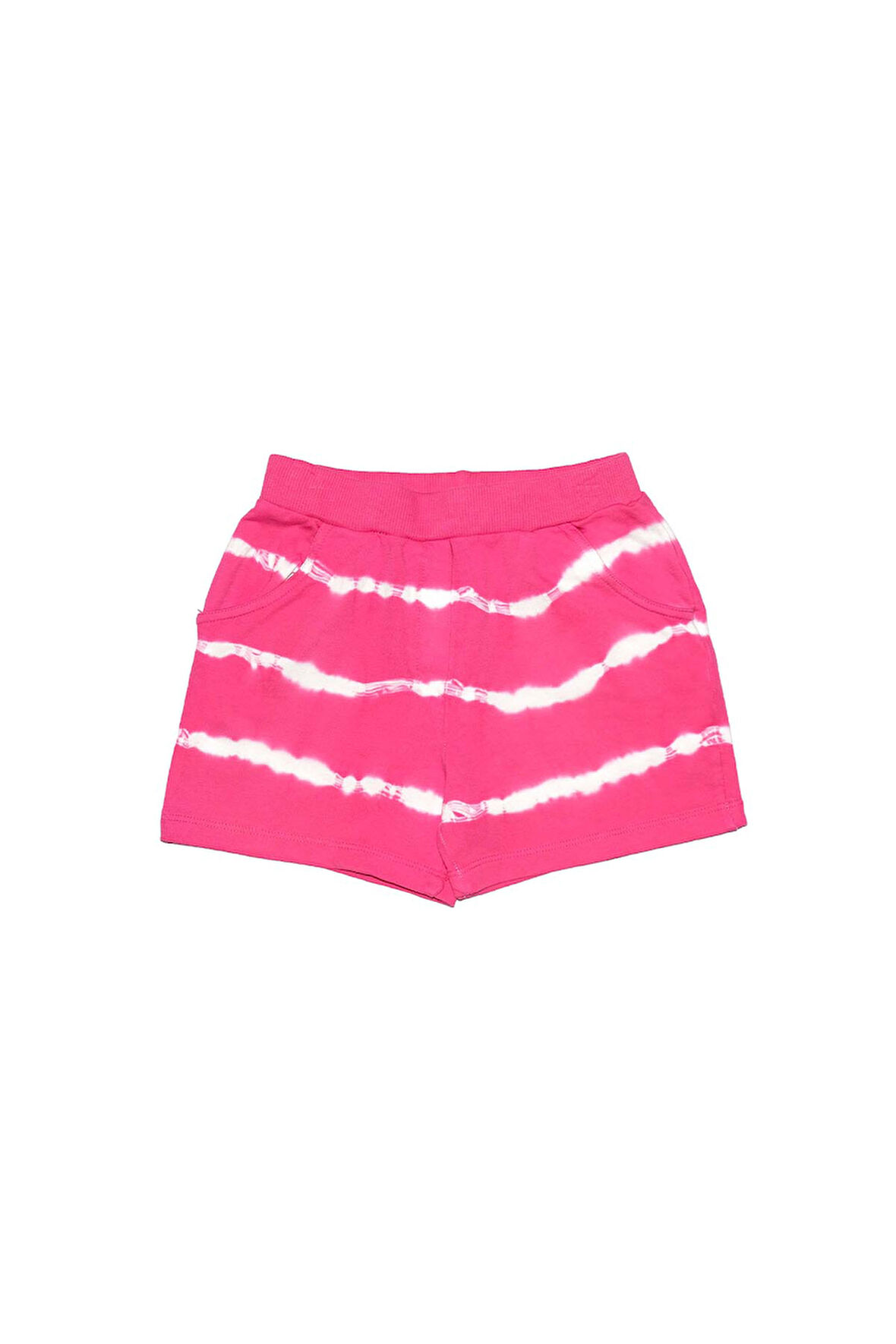 Fuşya Kız Çocuk İki İplik Deniz Köpüğü Cepli Şort