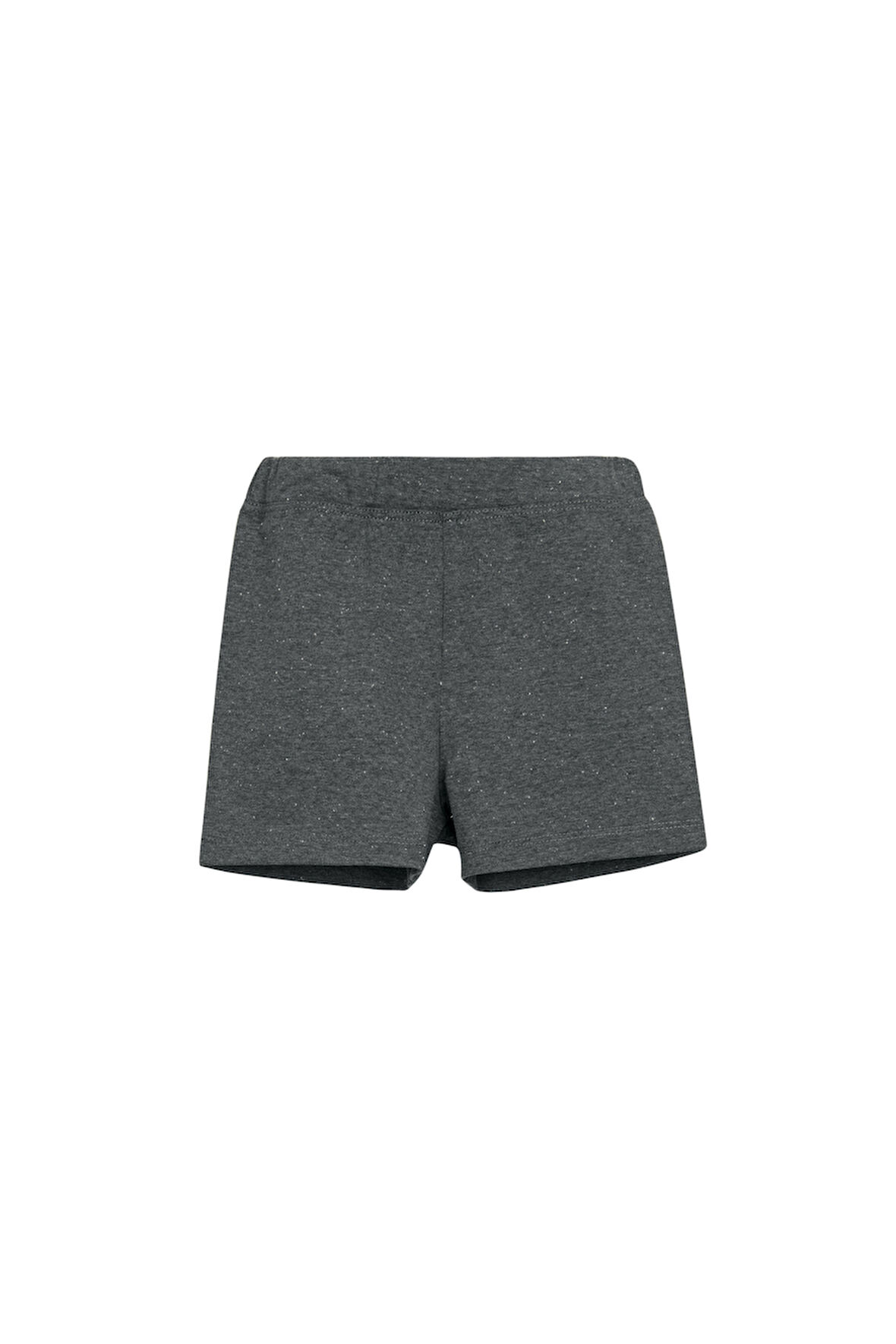 Beyaz Nopeli Koyu Gri Basic Kız Çocuk Dans Şort