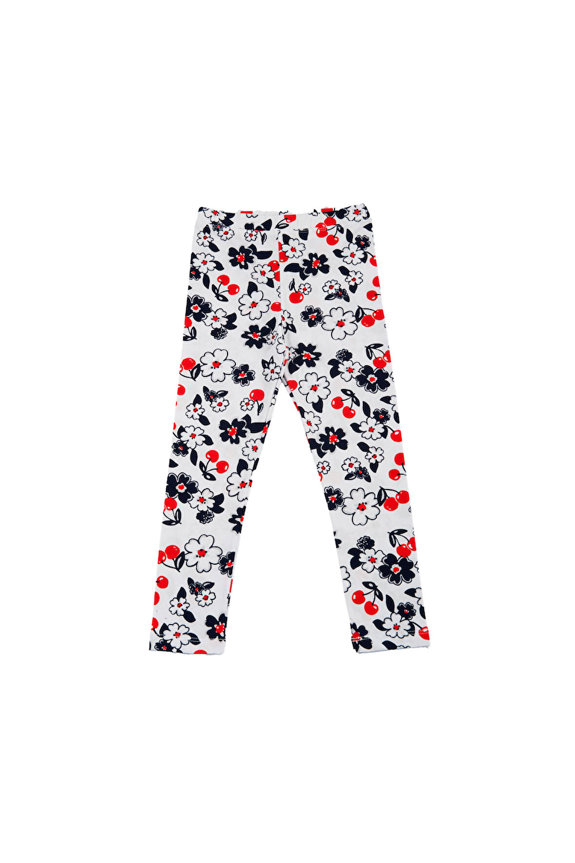 Kız Çocuk LACİ ÇİÇEK KIRMIZI KİRAZ DESEN TAYT