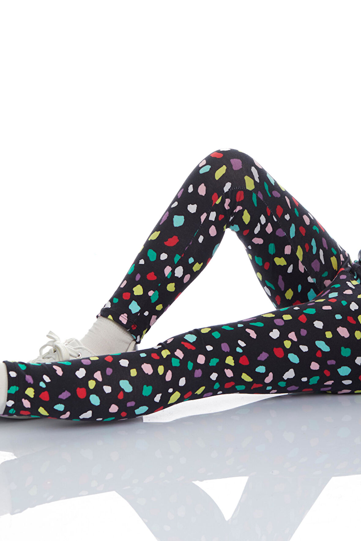 Cutouts Shape Kız Çocuk Desenli Yazlık Tayt