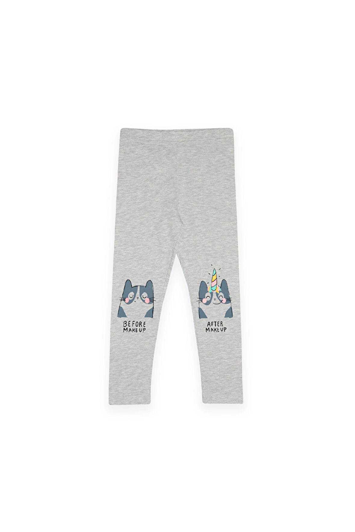 Ay Grisi Make UP Kedi Baskılı Kız Çocuk Mevsimlik Tayt