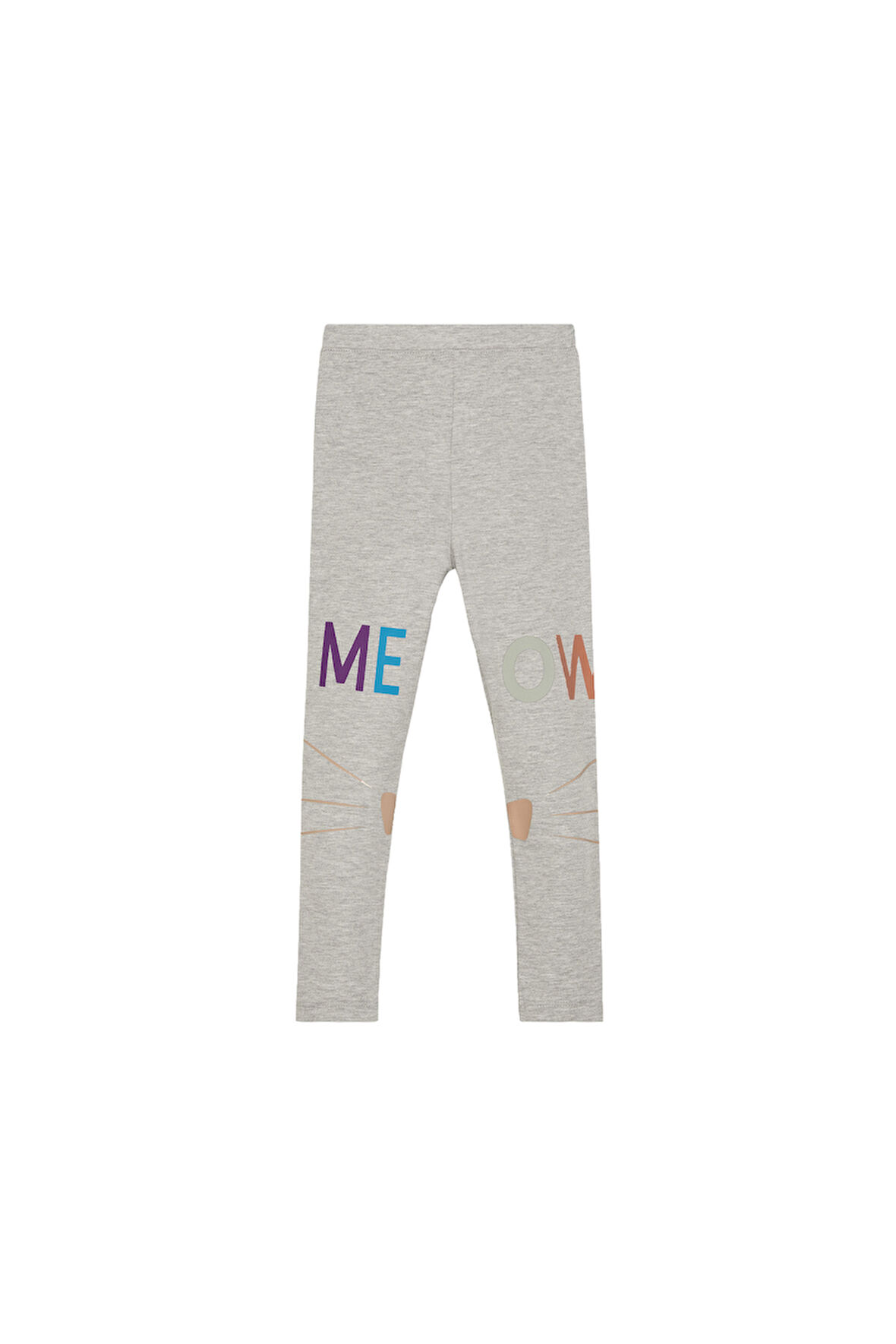 Ay Grisi Meow Face Baskılı Kız Çocuk Mevsimlik Tayt