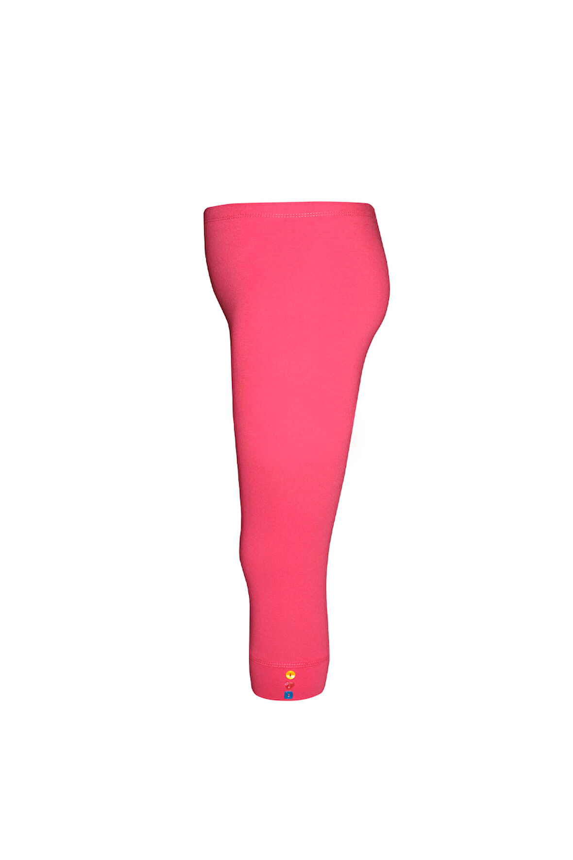 Fuşya Kız Çocuk Düğme Aksesuarlı Kapri