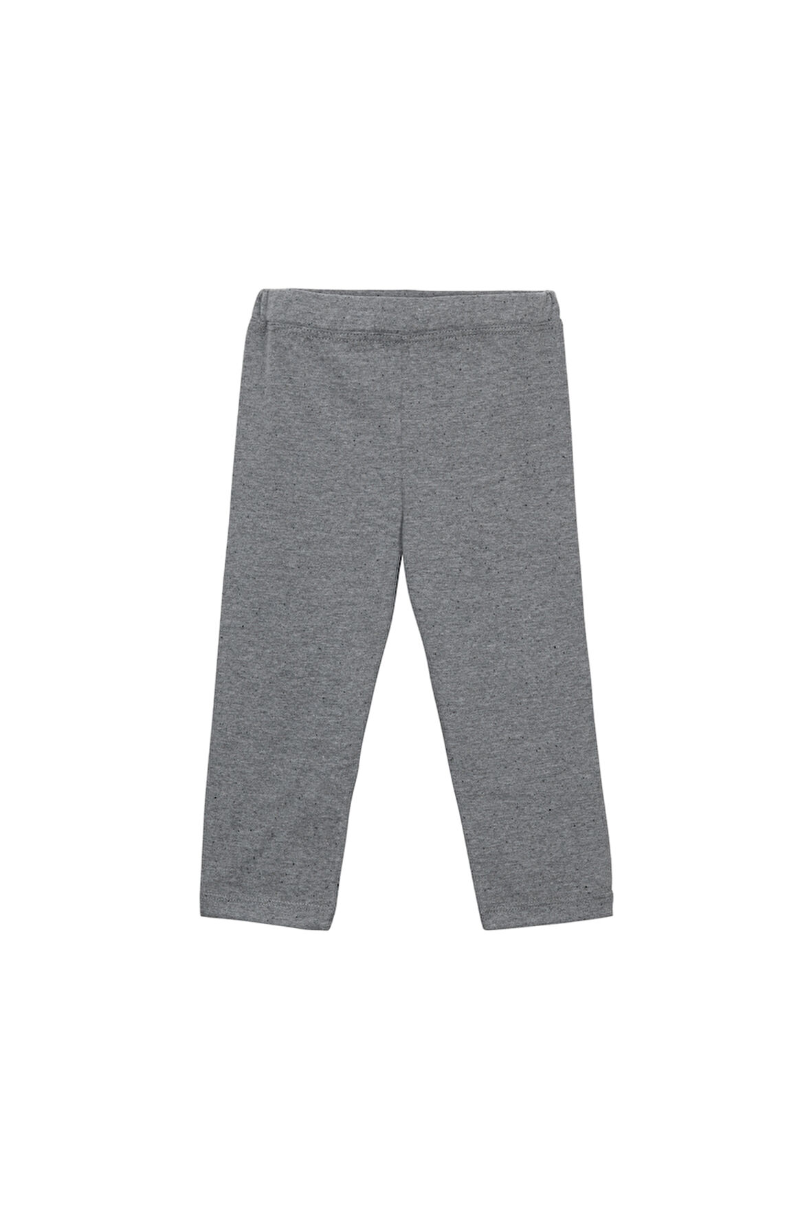 Siyah Nopeli Gri Basic Kız Çocuk Diz Altı Tayt Kapri