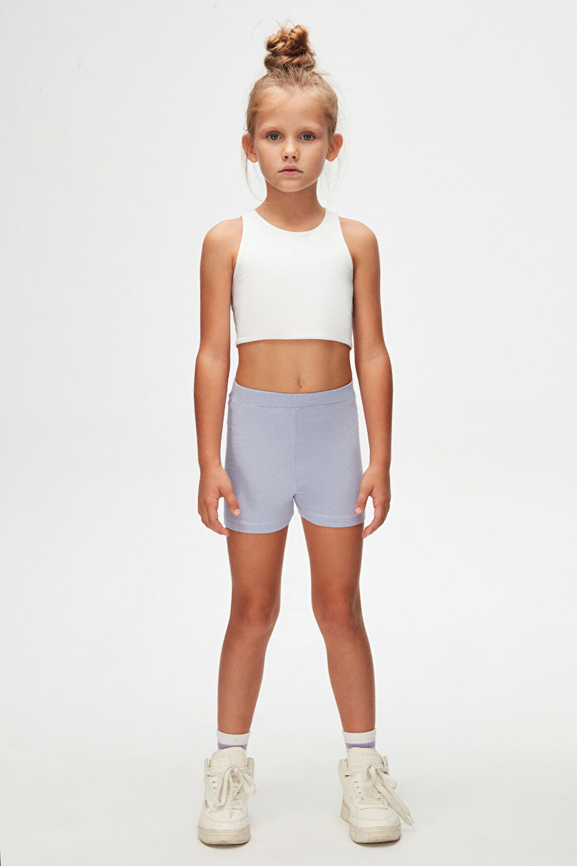 Açık Lila Basic Kız Çocuk Dans Şort