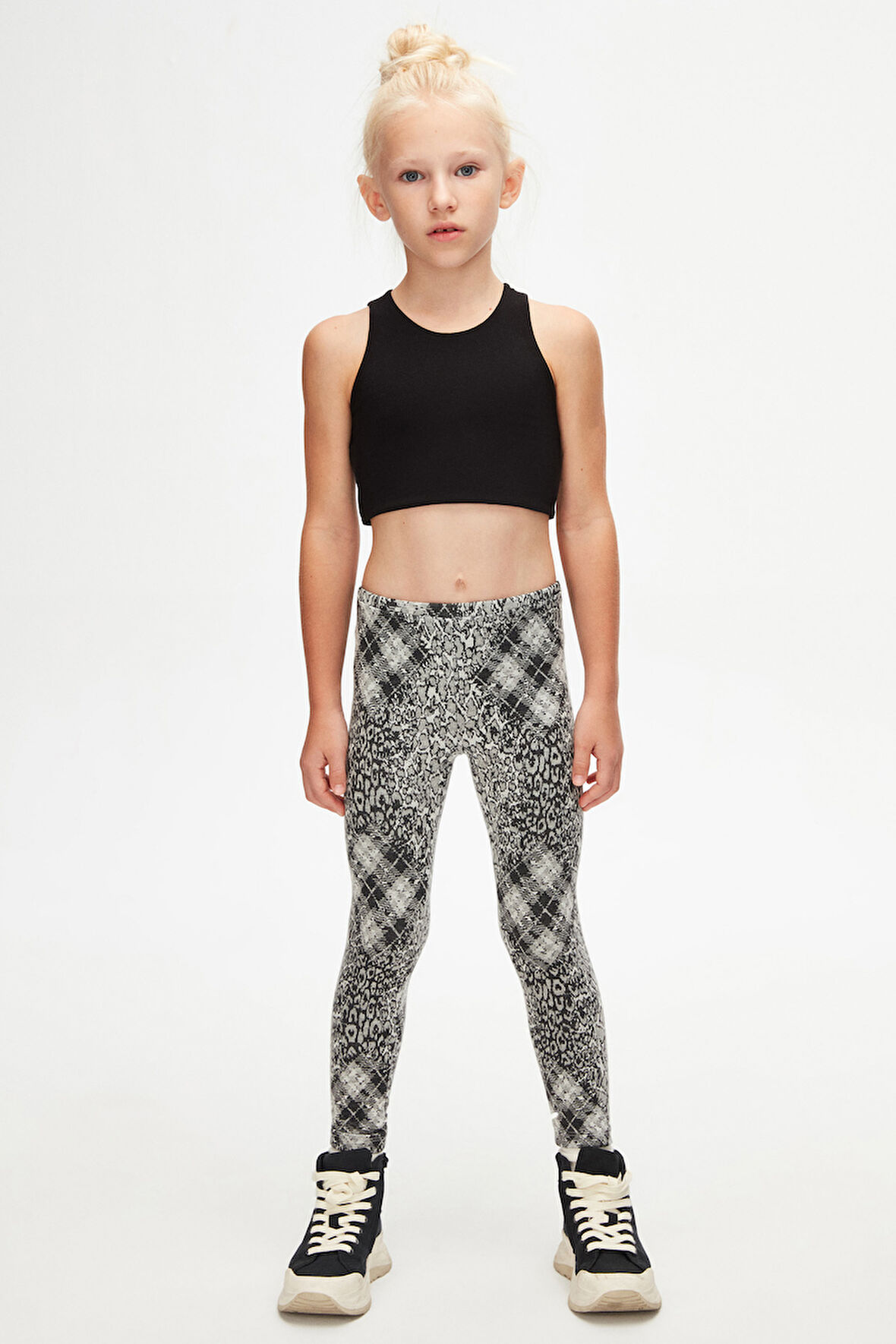 Grumpy Kız Çocuk Örme Desenli Kışlık Tayt