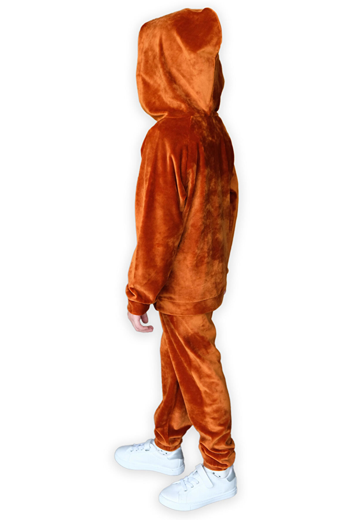 Bakır Kız Çocuk Kadife Alt Üst Takım