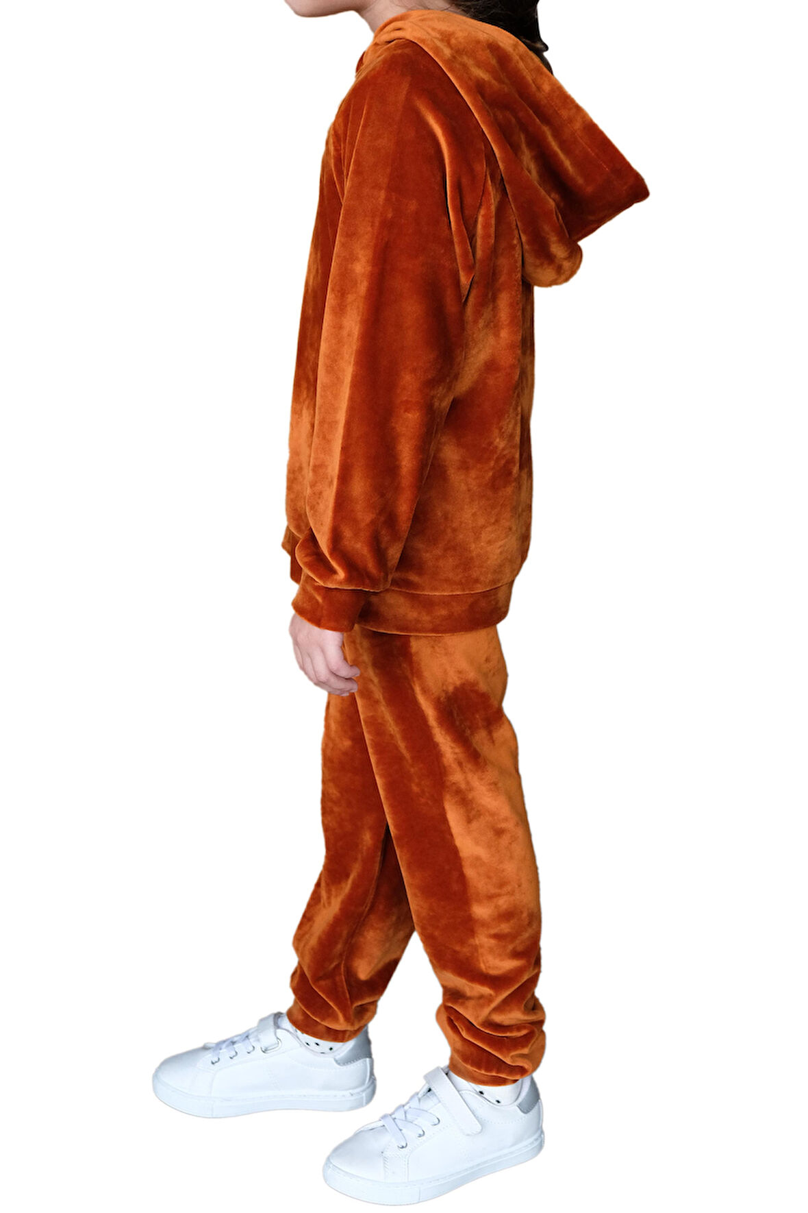 Bakır Kız Çocuk Kadife Alt Üst Takım