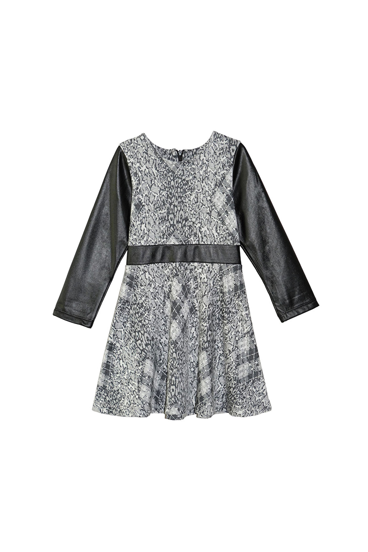 Grumpy Kız Çocuk Desenli Uzun Kollu Elbise